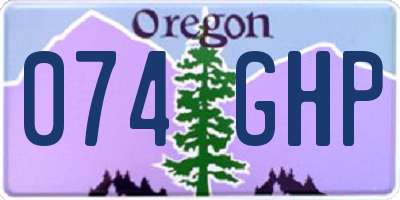OR license plate 074GHP
