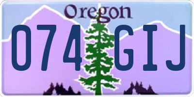 OR license plate 074GIJ