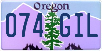 OR license plate 074GIL
