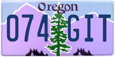 OR license plate 074GIT