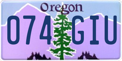 OR license plate 074GIU