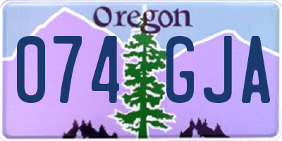 OR license plate 074GJA