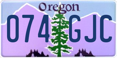 OR license plate 074GJC