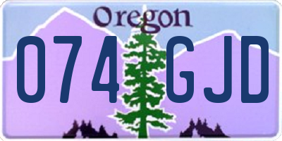 OR license plate 074GJD