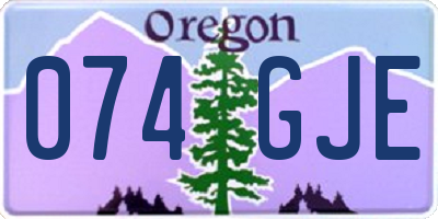 OR license plate 074GJE