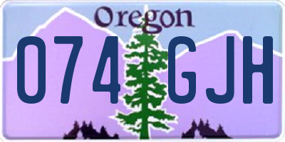 OR license plate 074GJH