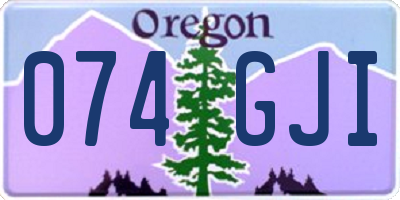 OR license plate 074GJI