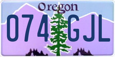 OR license plate 074GJL