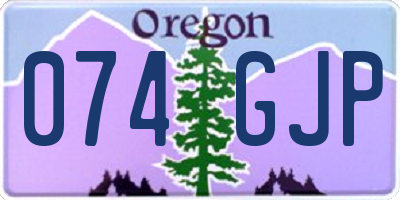 OR license plate 074GJP