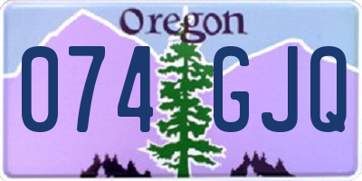 OR license plate 074GJQ