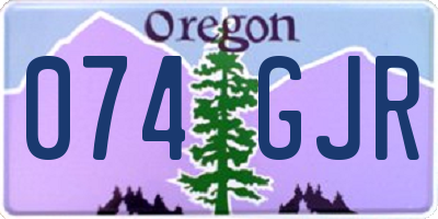 OR license plate 074GJR