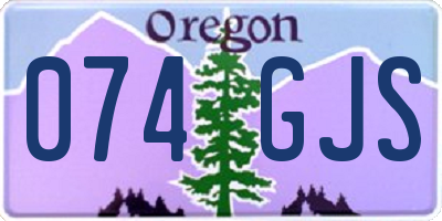 OR license plate 074GJS