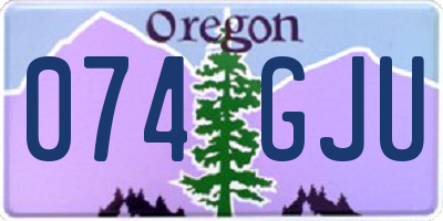 OR license plate 074GJU