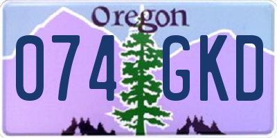 OR license plate 074GKD
