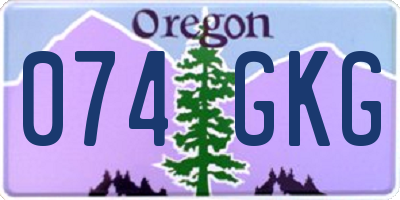 OR license plate 074GKG