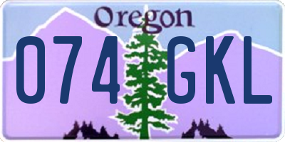 OR license plate 074GKL