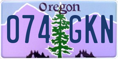 OR license plate 074GKN