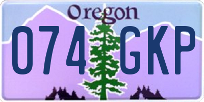 OR license plate 074GKP