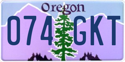 OR license plate 074GKT