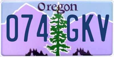 OR license plate 074GKV