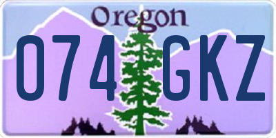 OR license plate 074GKZ