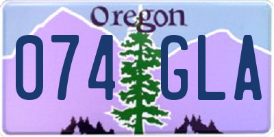 OR license plate 074GLA