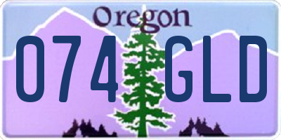 OR license plate 074GLD