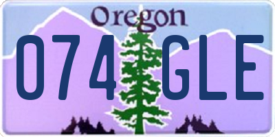 OR license plate 074GLE