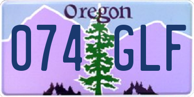 OR license plate 074GLF