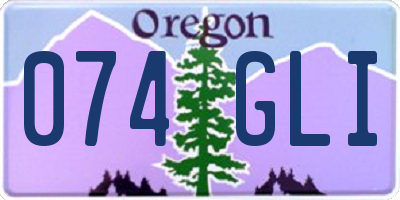 OR license plate 074GLI