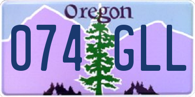 OR license plate 074GLL