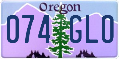 OR license plate 074GLO