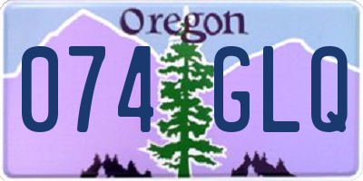 OR license plate 074GLQ
