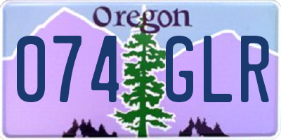 OR license plate 074GLR