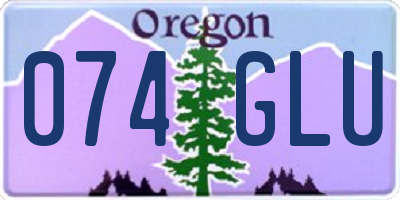 OR license plate 074GLU