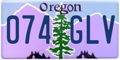 OR license plate 074GLV