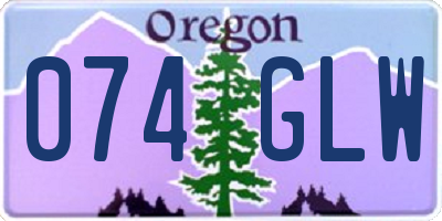 OR license plate 074GLW