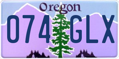 OR license plate 074GLX