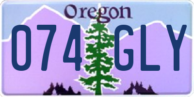 OR license plate 074GLY