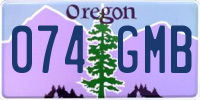 OR license plate 074GMB