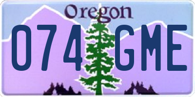 OR license plate 074GME