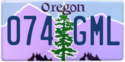 OR license plate 074GML
