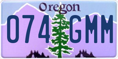 OR license plate 074GMM