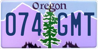 OR license plate 074GMT