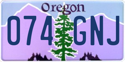 OR license plate 074GNJ