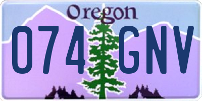 OR license plate 074GNV