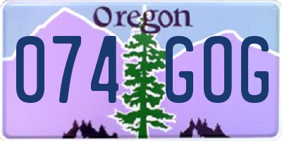 OR license plate 074GOG