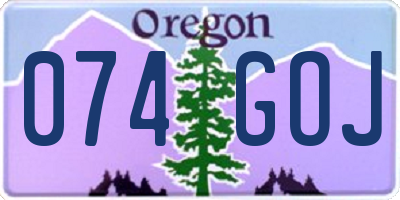 OR license plate 074GOJ