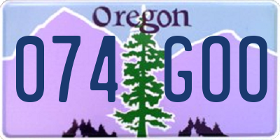 OR license plate 074GOO
