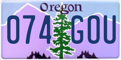 OR license plate 074GOU